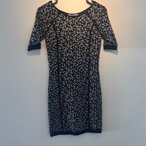 Juicy Couture Black and Cream Mini Dress